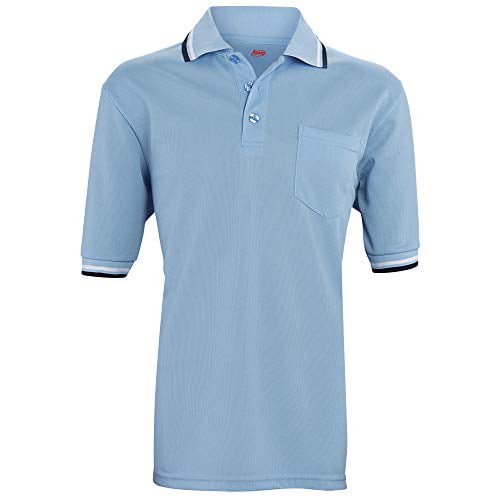 Sized for Chest Protector Powder Blue ADAMS USA Short Sleeve Baseball Umpire Shirt 